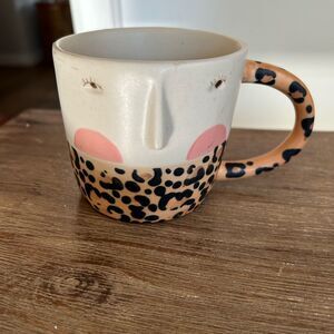 Anthropologie Fotini Tikkou Visage Mug Face Hand Painted Stoneware Mug